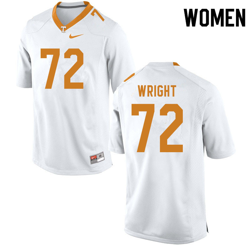 Women #72 Darnell Wright Tennessee Volunteers College Football Jerseys Sale-White - Click Image to Close